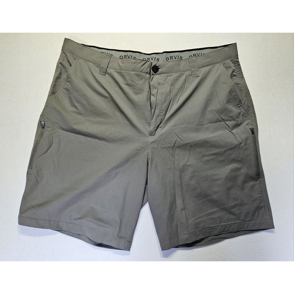 Orvis Shorts Mens 40 Gray Zip Pocket Performance Outdoor Lightweight